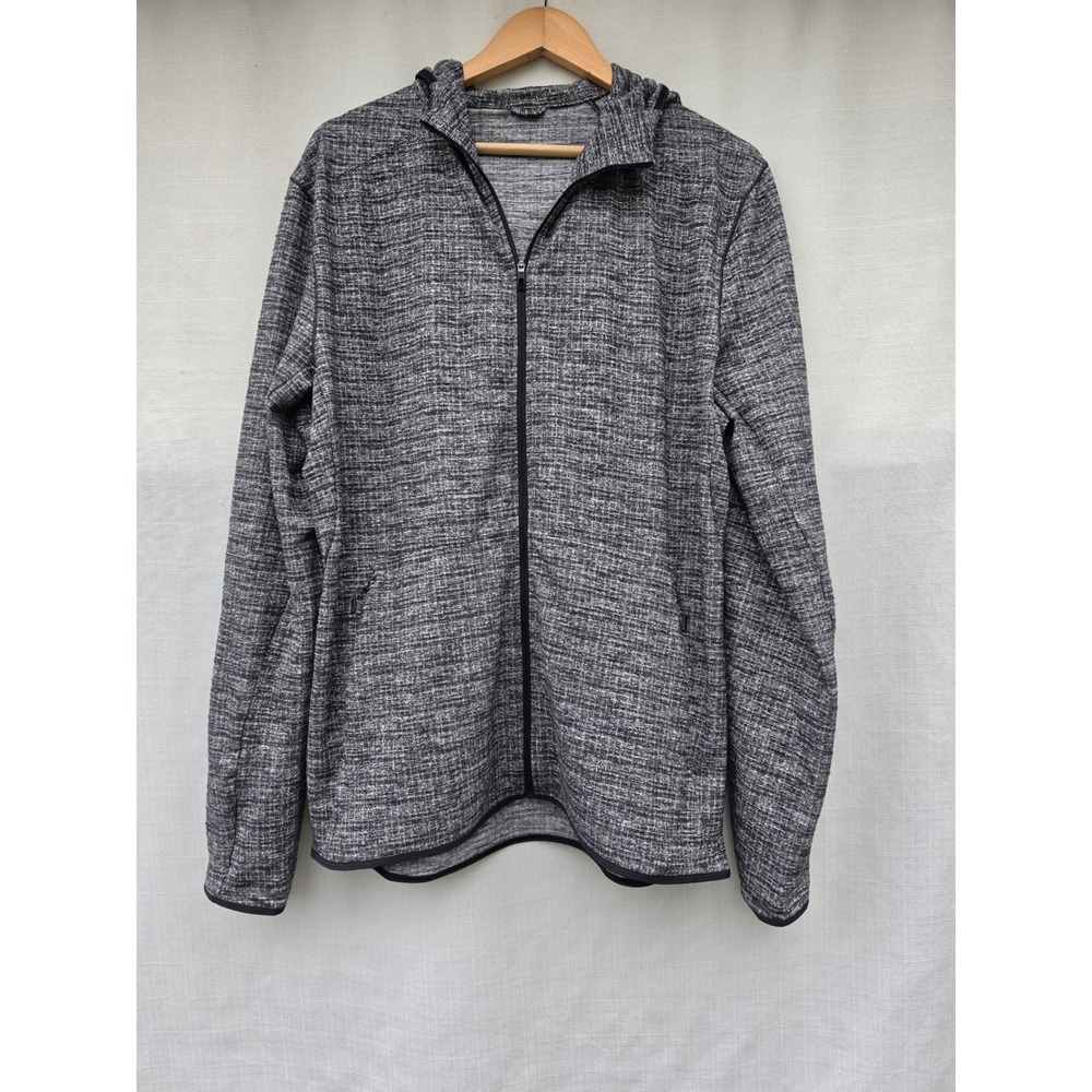 Lululemon Surge Warm Full Zip Hoodie Men L Heathered Black Rulu Running Jacket